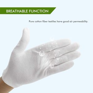 Pas cher Interlock Atelier Travail Absorption Sueur Industrie Inspection Protection Couture Ménage Blanc Coton Travail Main Gants - Product Image 2