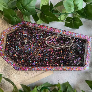 ถาดเรซิ่นตกแต่งหลากสี ของตกแต่งบ้าน ถาดเรซิ่นทรงสี่เหลี่ยมคุณภาพสูง - Product Image 1