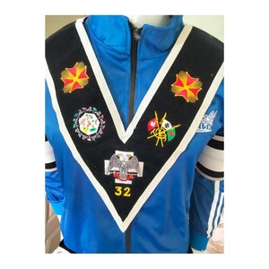 Scottish Rite 32nd Degree <b>Apron</b> With Embroidery Collar & Cuff's <b>Black</b>- Silver Hse - Product Image 4