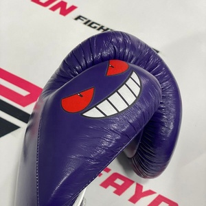 Guantes de Boxeo Profesionales de Primera Calidad, Color Morado, en Oferta, de Piel Vacuna, para Entrenamiento de Adultos, Impermeables, Transpirables, con Cierre de Cordones - Product Image 2