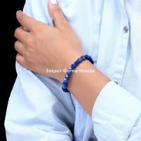 Nouveau Bracelet Tendance en Lapis Lazuli Naturel Facetté en Forme d'Étoile 5mm-6mm Longueur Personnalisable Bijoux en Cristal de Guérison Janvier