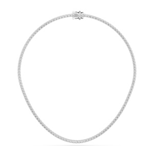 Collar de tenis de diamantes redondos cultivados en laboratorio de 20,20 quilates, chapado en platino de 16,50 pulgadas, 950, un regalo unisex lujoso - Product Image 2