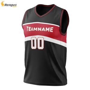 Chemises de basketball personnalisées Impression par sublimation pour le collège Maillot de basketball design pour jeunes - Product Image 1