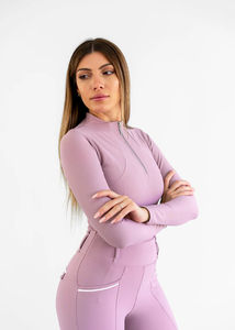 Camisa de equitación para mujer, corte deportivo, ligera, transpirable, de tejido elástico que absorbe la humedad, ideal para montar en verano. - Product Image 2