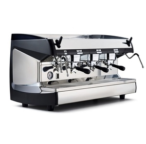 Machine à expresso professionnelle 3 groupes, blanche nacrée, avec station à café professionnelle pour tasses hautes - Product Image 1