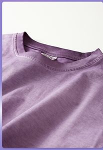 Nouveau T-shirt court boutonné dégradé délavé personnalisé pour femme en polyester/coton – Collection été - Product Image 6