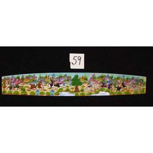 Miniature d'art mural persan sur os, peinture d'art fine faite à la main, prête pour la décoration de la maison, 9 X 2 Abcpm0212 - Product Image 1