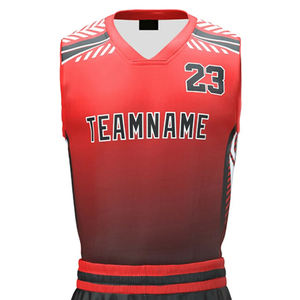 Maillots de basket-ball athlétiques réversibles en tissu maillé pour hommes, personnalisés en gros, uniformes d'équipe par sublimation pour les tournois sportifs - Product Image 6