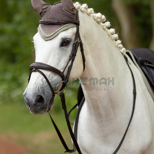 ผ้าคลุมหูม้าคุณภาพสูง, ผ้าถักโครเชต์น้ำหนักเบาระบายอากาศล้างทำความสะอาดได้ผลิตในปากีสถานสำหรับโชว์หมวกคลุมหูสำหรับผู้ขับขี่ - Product Image 3