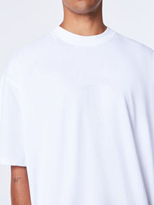 เสื้อยืดลำลองสำหรับผู้ชายแขนสั้นทรงสลิมฟิตสีเรียบทำจากผ้าถักโพลีเอสเตอร์/ คอตตอน - Product Image 3