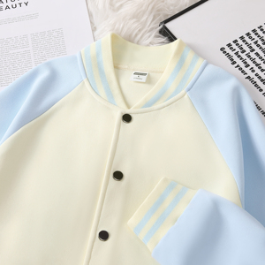 Broderie de logo personnalisé 100% vestes d'université de baseball en coton polyester veste de baseball vierge décontractée en gros - Product Image 3