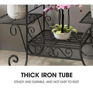 Vente chaude Fer Fleur Rack Affichage Plante Stand Décoratif Fer Métal Plante Stand Jardin Balcon En Haute Qualité - Product Image 6