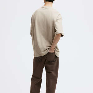 เสื้อยืดผู้ชายแขนสั้นธรรมดาผ้าคอตตอน100% แบบสั่งตัดสไตล์ใหม่สำหรับฤดูร้อนของ2025 - Product Image 4