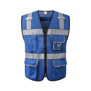 Gilet de sécurité réfléchissant en polyester et coton respirant pour le travail en hiver, logo personnalisé, personnalisable, très résistant - Product Image 1