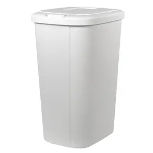 Большой мусорный бак 13,3 галлонов, пластиковый кухонный мусорный бак с сенсорным верхом, белый