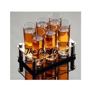 Support en verre et porte-gobelet acrylique de couleur noire taille et forme personnalisées porte-verre pour la vaisselle à la maison - Product Image 2