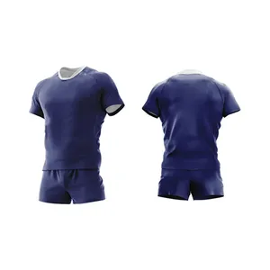 Großhandel OEM-Service Rugby-Herrenuniform Sportbekleidung atmungsaktiv Stoff mit hochwertigen Rugby-Anzügen mit individuellem Drucklogo