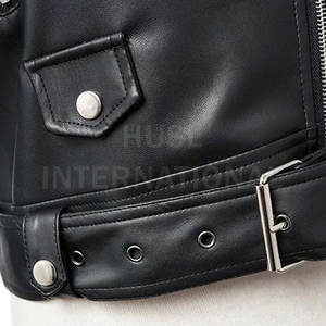 Chaqueta de cuero de piel de oveja auténtica para mujer, chaqueta de cuero de moda suave y fina de alta calidad para mujer - Product Image 4