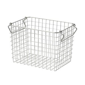 Paniers de rangement empilables en fil métallique avec poignées Utilisation de l'affichage et du stockage au détail Fabricant et exportateur Inde Fournisseur d'usine en vrac - Product Image 1