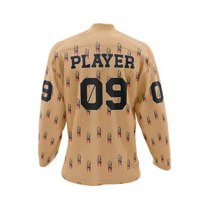 เสื้อฮอกกี้น้ำแข็งแบบสั่งทำพิเศษสำหรับทีม รุ่น OEM ปี 2025-2026 สำหรับ 4 นัด ผลิตด้วยเทคโนโลยีการถ่ายเทความร้อน ผ้าโพลีเอสเตอร์ 100% แห้งเร็ว ยืดได้สี่ทิศทาง - Product Image 5