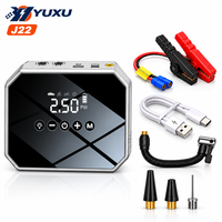 Démarreur de voiture et moto YUXU J22 12V avec compresseur d'air, affichage numérique, batterie externe USB, lumière LED, courant de crête 1000A