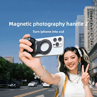 Logo/Kemasan Kustom Tersedia: Pegangan Kamera Ponsel Magnetik dengan Lampu Isi, Bluetooth Shutter Assist Mount untuk Penyangga Fotografi Seluler