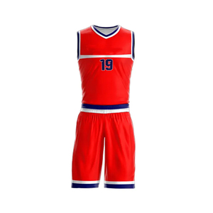 Ensemble de maillots de basket-ball unisexes personnalisés avec logo, respirants, 100% polyester, séchage rapide et antibactériens, fabriqués au Pakistan - Product Image 1