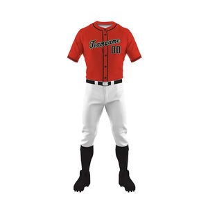 OEM al por mayor 100% poliéster uniformes de béisbol diseñe sus propios uniformes de béisbol y sóftbol para hombres Jersey y pantalón conjunto - Product Image 2
