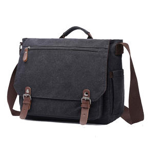 Maletín y Bolsa de Mensajero de Negocios para Hombre de Lona con Compartimento para Portátil de 15 Pulgadas, Diseño Suave - Product Image 4