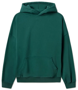 Wholesale Customized <b>Men's</b> Heavyweight Thermal Hoodies in <b>Green</b> 100% Cotton Printed High Quality <b>Hoodie</b> - Product Image 1