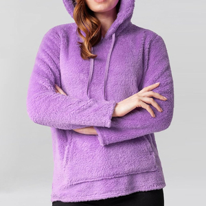 OEM ODM Custom Unisex <b>Sherpa</b> <b>Fleece</b> <b>Hoodie</b> Oversized Plus Size Pullover <b>Hoodie</b> Print Embroidery Logo for <b>Men</b> Women - Product Image 4