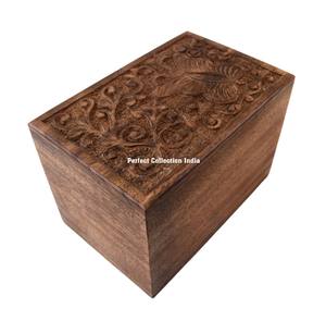 Caja de urna de madera Tree of Life Urnas de cremación de madera para cenizas masculinas y femeninas para suministros funerarios - Product Image 1