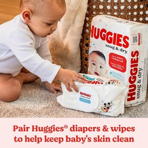 Pañales Huggies Talla 3, Pañales para Bebé Snug & Dry, Talla 3 (7-13 kg), 168 Unidades, Embalaje Puede Variar - Product Image 2