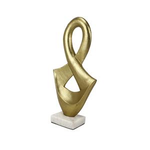 Base de escultura de Arte de Metal moderno grabado de alta calidad Decoración de mesa abstracta para regalo de promoción de oficina en casa - Product Image 1