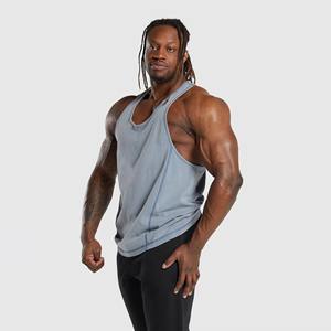 Plaine hommes Gym Singlet sans manches débardeur Fitness entraînement chemise séchage rapide respirant vêtements de sport musculation entraînement - Product Image 6