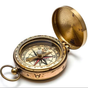 Classic Brass Nautical <b>Compass</b> Designed For Accurate Marine Navigation Collectors Desk Decor Home Study - Product Image 1