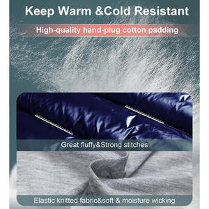 Chaleco acolchado unisex para invierno, Abrigo acolchado personalizado con cremallera frontal informal sólida de lona - Product Image 5