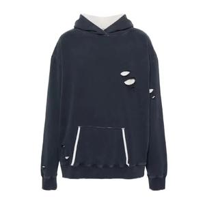 Sudadera con Capucha Personalizada de Estilo Retro, Gruesa, de 420 g, Desgastada y Rasgada para Hombre, Corte Americano de Alta Gama, Abrigo de Invierno para Parejas - Product Image 6