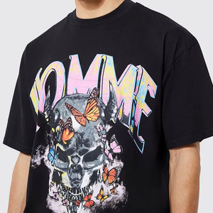 Meilleur prix, faible MOQ, t-shirts oversize 100% coton pour hommes, streetwear, manches courtes, respirants, séchage rapide - Product Image 4
