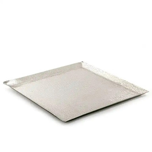New Decorative Metal Serving <b>Tray</b> Square Shape <b>Silver</b> Plated for Hotel & Restaurant Snacks & <b>Drinks</b> Serving <b>Tray</b> - Product Image 1