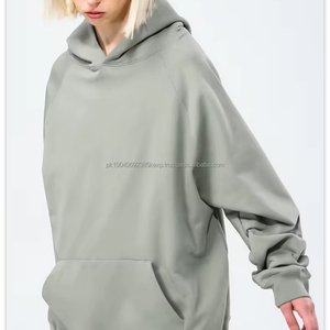 High Quality hoodies oversized thick unisex cotton high quality oversized <b>black</b> hoodie oversized hoodie 450 gsm - Product Image 2