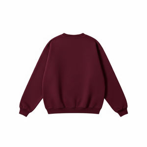 Sweat-shirt à col rond en gros personnalisé, poids lourd, coupe régulière, polaire pour homme, pull uni, streetwear, hiver, respirant, coupe-vent - Product Image 2