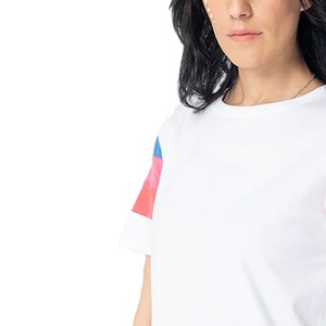 เสื้อยืดลดราคา เสื้อยืดแฟชั่นฤดูร้อน ลายเรียบ แขนสั้น ย้อมสีทั้งตัว ทรงเข้ารูป สำหรับสาวๆ รับสกรีนโลโก้ เสื้อยืดคอกลมผู้หญิง - Product Image 4