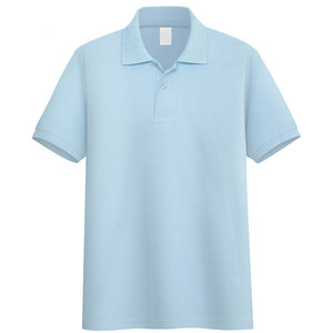 Camiseta de Color Sólido Personalizada de Alta Calidad, 65% Algodón, 35% Poliéster, Tela CVC, Camisetas Tipo Polo Piq - Product Image 1