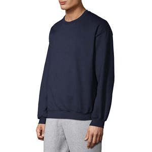 Bajo MOQ bordado Color sólido Casual hombres sudadera 100% algodón polar transpirable invierno moda manga larga personalizable - Product Image 6