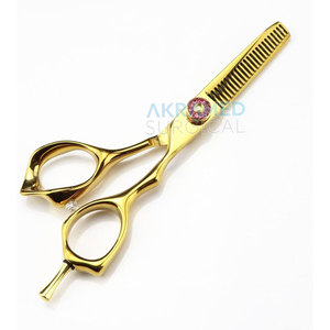 Professional High Quality Black Hair Cutting <b>Scissors</b> Stainless Steel Blade with Steel Handle Straight Beauty Tool for Salon Use - Product Image 3