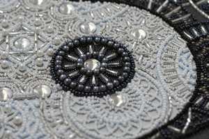 Handmade Luxury <b>Beaded</b> Charger for Dining Unique Holiday Decor; for Housewarming <b>Beaded</b> <b>Placemat</b> - Product Image 3