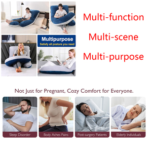 Oreiller de maternité pour le soutien du corps entier, oreiller de grossesse en forme de F avec coussin compensé réglable pour les femmes enceintes dormant sur le côté - Product Image 5