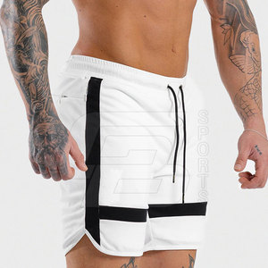 2024 sur mesure hommes taille haute Shorts de gymnastique séchage rapide été Sports entraînement course Shorts taille élastique solide non tissé - Product Image 6