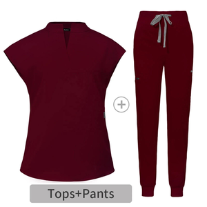Bata de laboratorio vaquera de secado rápido Unisex, conjuntos de uniformes de enfermera de manga corta, uniformes de moda para hospitales, uniformes de Hospital Unisex - Product Image 5